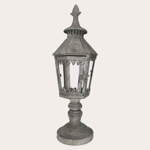 Elegant lantern in glass and wrought iron for interiors