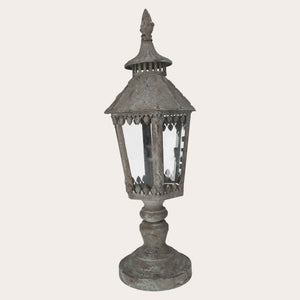 Elegant lantern in glass and wrought iron for interiors