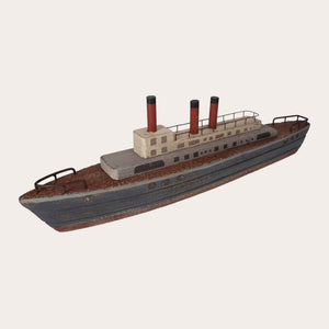 Elegant Hand Painted Wooden Yacht
