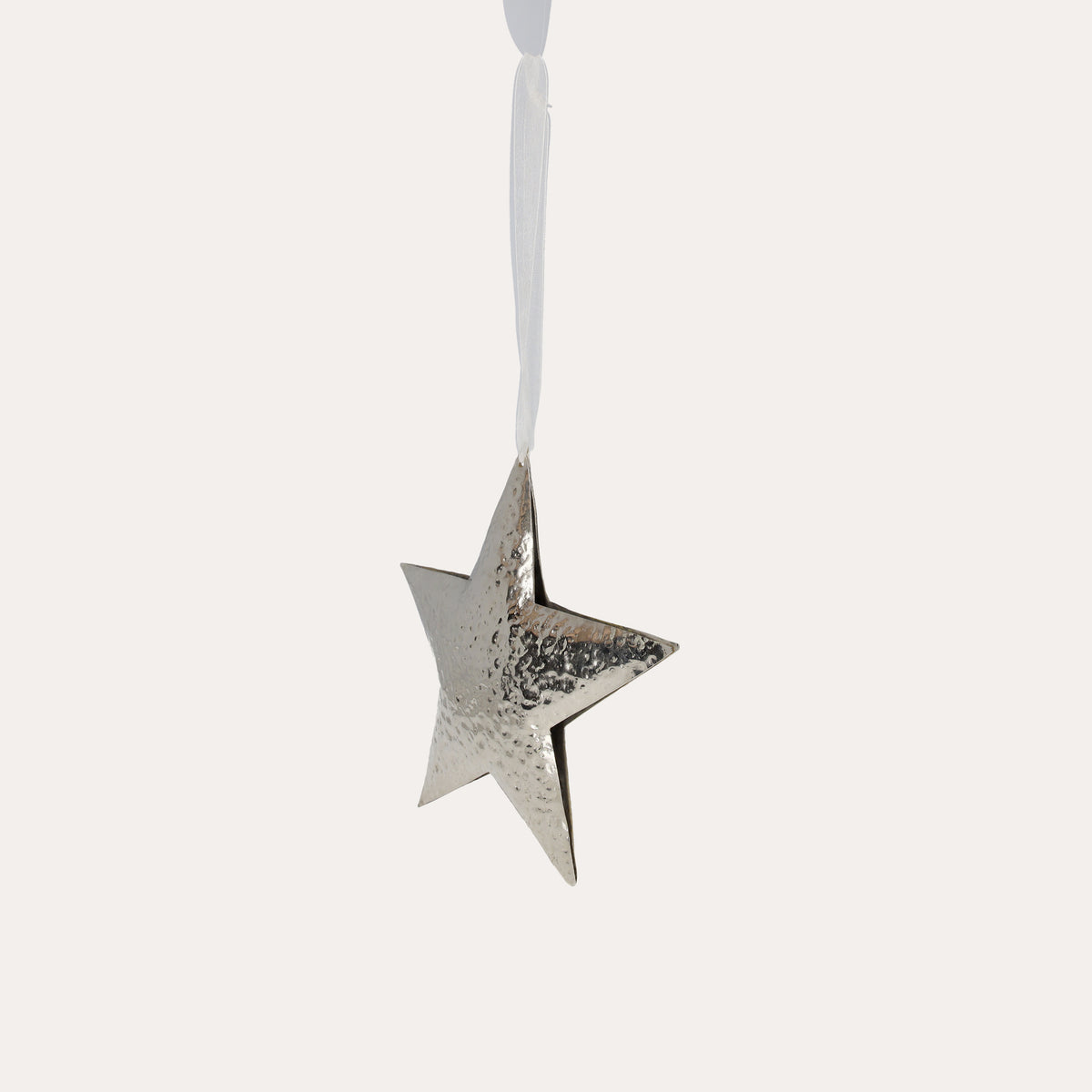 Stella Natalizia in Metallo Argento H. 20cm