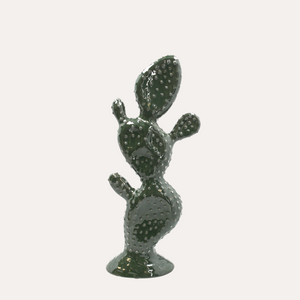 Higo chumbo decorativo de cerámica verde Al.48x20x10 cm