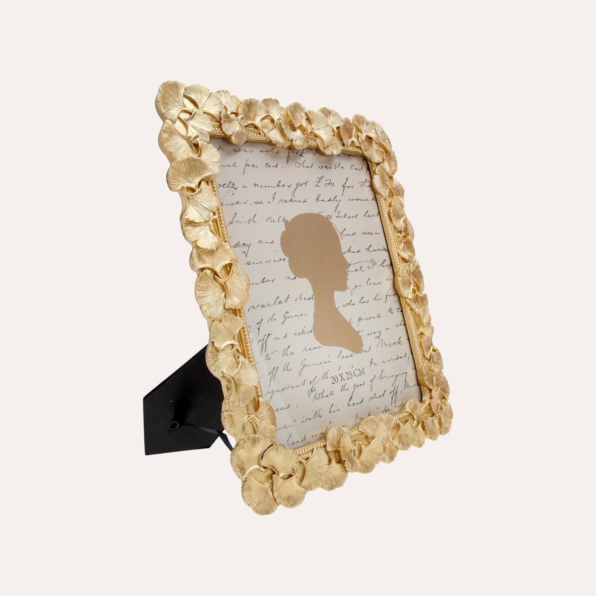 Fotorahmen aus Kunstharz mit Papyrus-Motiv, Gold-Finish (19 x 25 cm)
