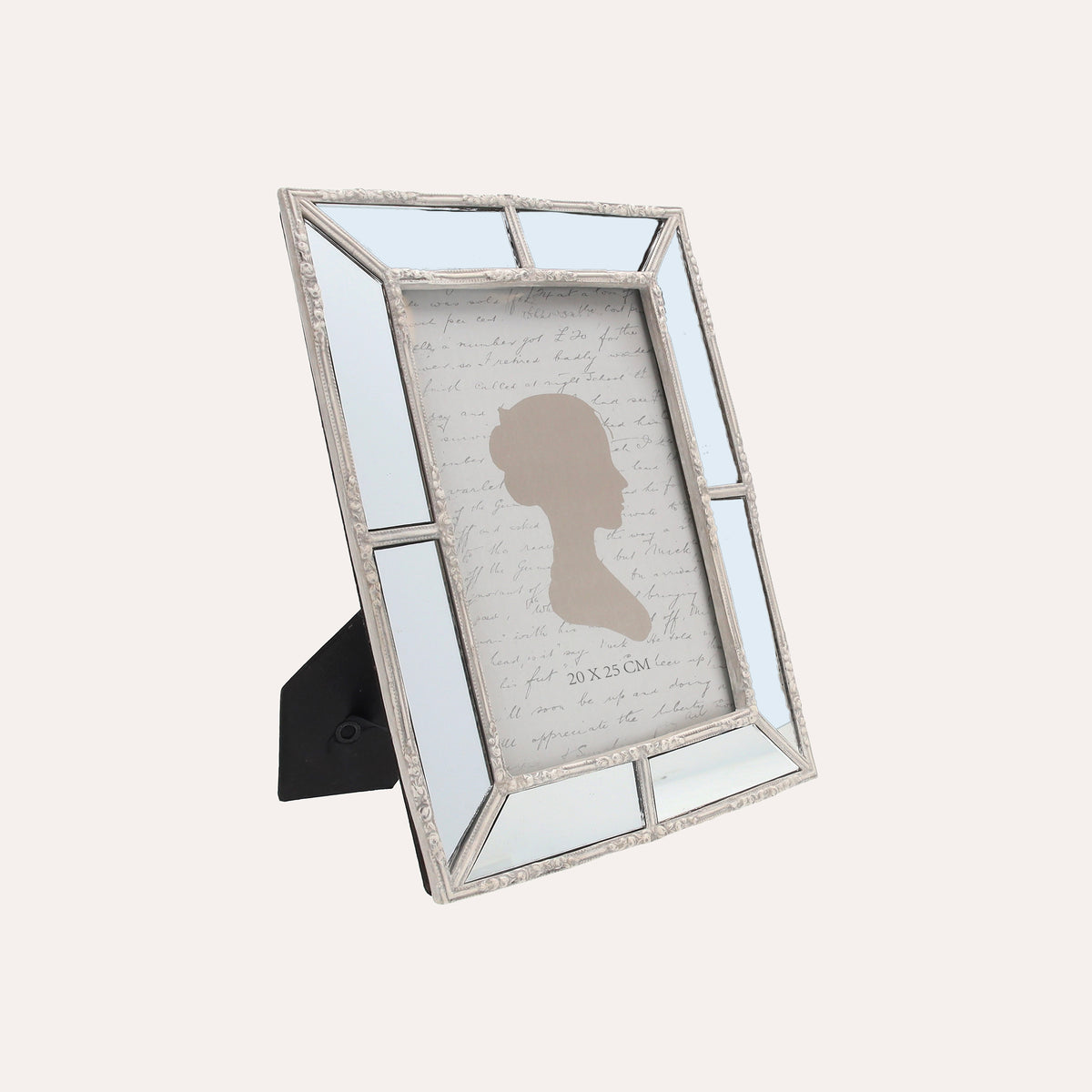 Großer Fotorahmen mit Spiegeleffekt und weißem Finish (24 x 19 cm)