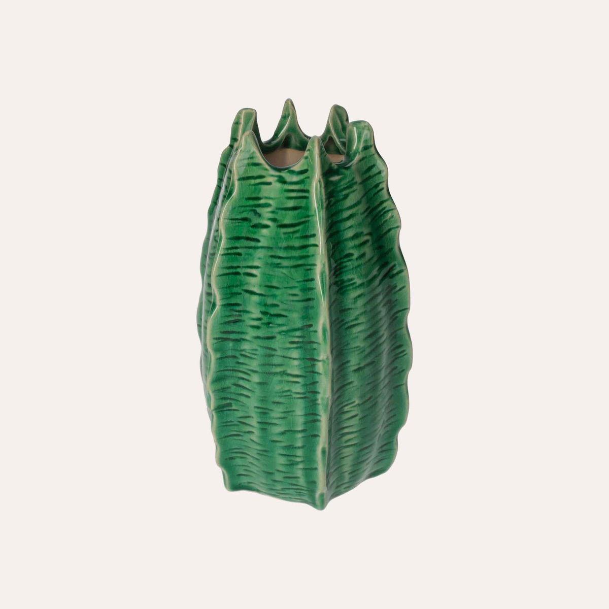 Vasetto Decorativo a Forma di Cactus in Ceramica