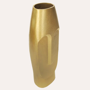 Vaso Etnico in Metallo Oro H.38 cm - KeyHome Store