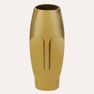 Vaso Etnico in Metallo Oro H.38 cm - KeyHome Store