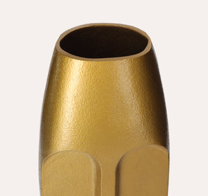 Vaso Etnico in Metallo Oro H.38 cm - KeyHome Store
