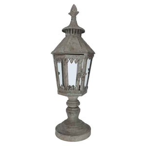 Elegant lantern in glass and wrought iron for interiors