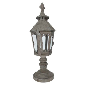 Elegant lantern in glass and wrought iron for interiors