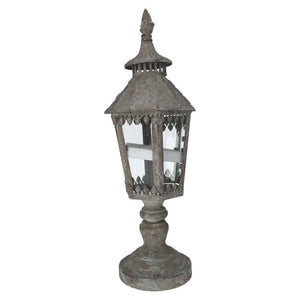 Elegant lantern in glass and wrought iron for interiors