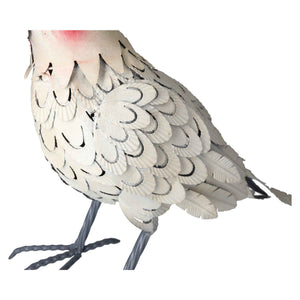Decorative Yellow Iron Parrot for Outdoor Spaces