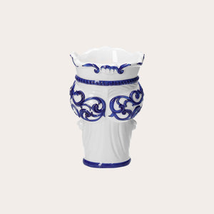 Vaso Testa di Moro Uomo in Ceramica Decorata - Atigianato Made in Italy h. 20 cm