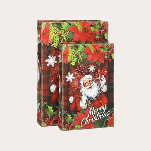 Par de cajas de libros de Papá Noel