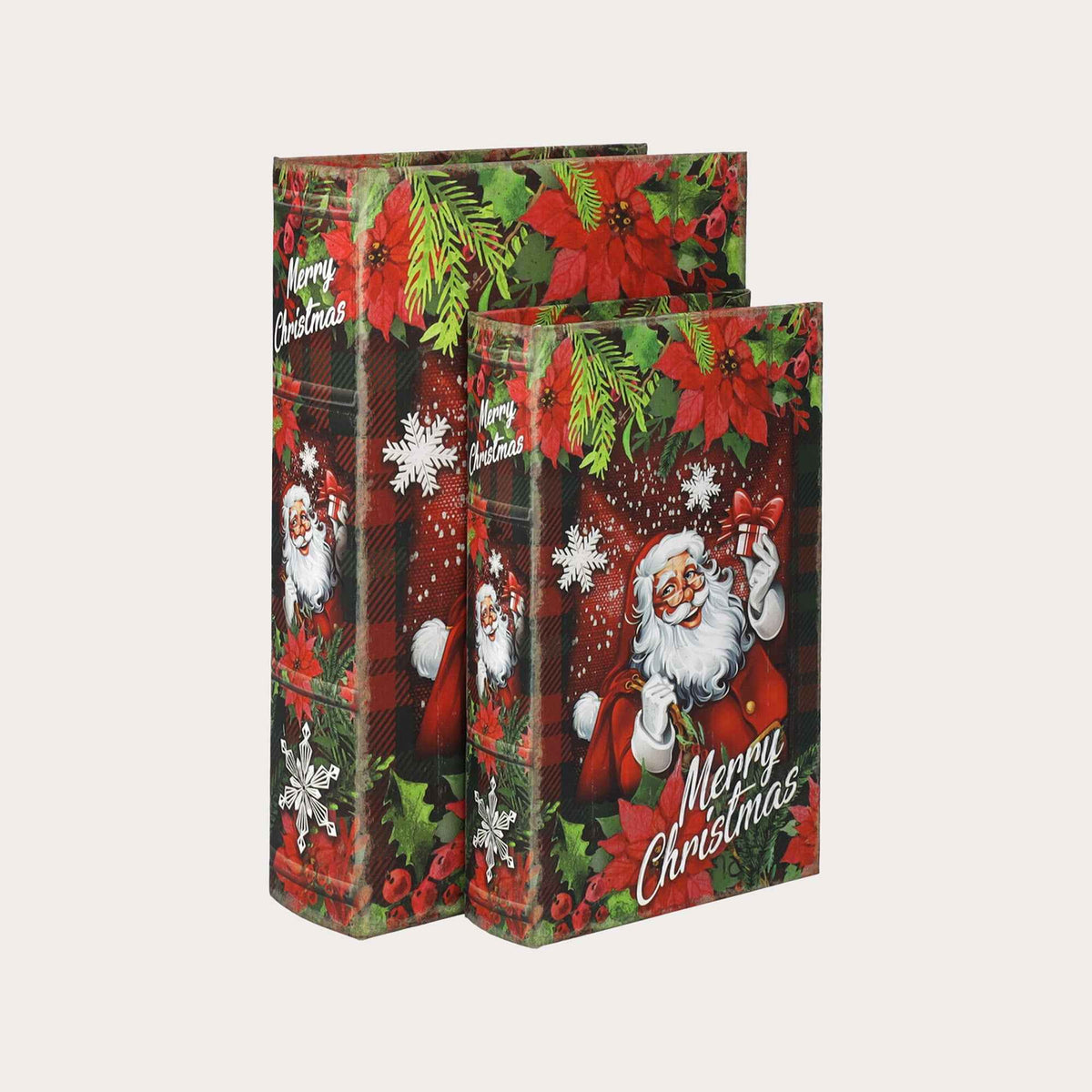 Par de cajas de libros de Papá Noel