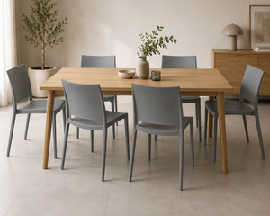 Basic Chair in Matt Gray Polypropylene 42x42x80 cm