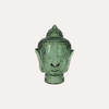 Decorative Buddha Head in Green Glass H. 30 cm