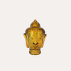 Decorative Buddha Head in Yellow Glass H. 30 cm