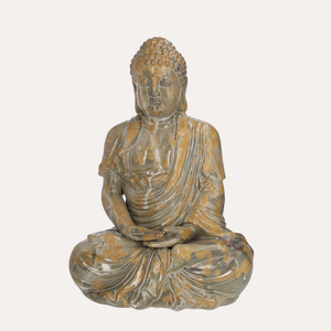 Buddha Statue in Marbled Effect Ceramic H.50 cm