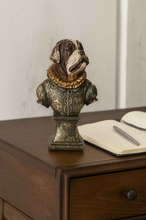 Busto Bulldog in Resina – Scultura Decorativa per Casa, Studio o Negozio