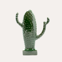 Cactus decorativo de cerámica verde Al.36x27x8,5 cm