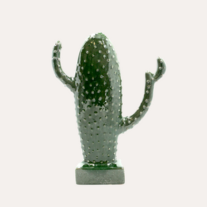 Cactus decorativo de cerámica verde Al.36x27x8,5 cm