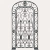 Puerta decorativa de hierro verde inglés 130x232 cm