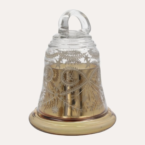 Große goldene Campana-Kerze aus Glas H.25x18
