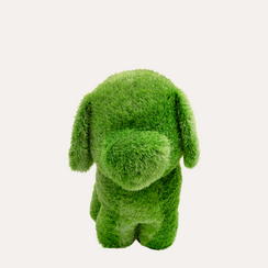 Grand chien vert en gazon synthétique H.75x80x40 cm