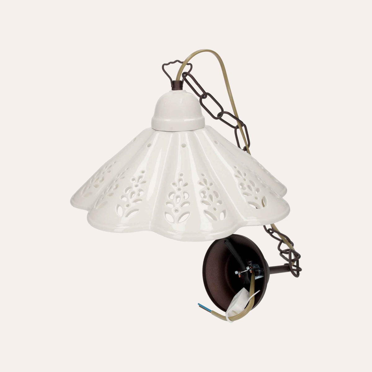 Rustic White Ceramic Suspension Chandelier