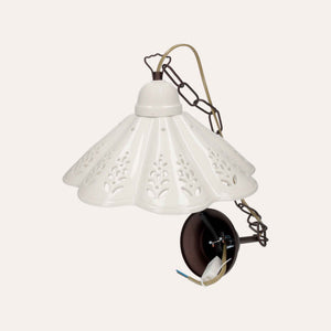 Rustic White Ceramic Suspension Chandelier