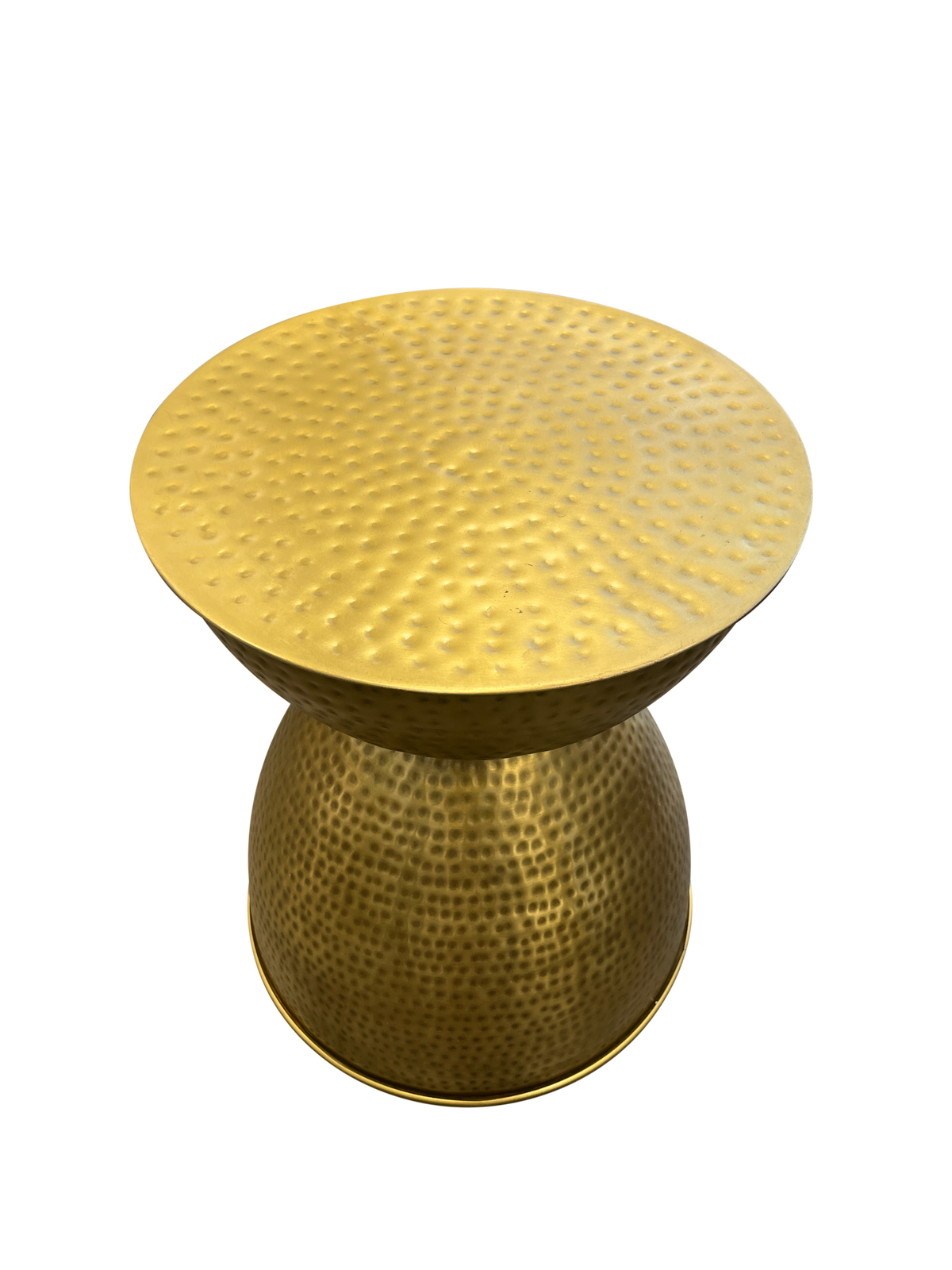 Drum Coffee Table in Gold Metal