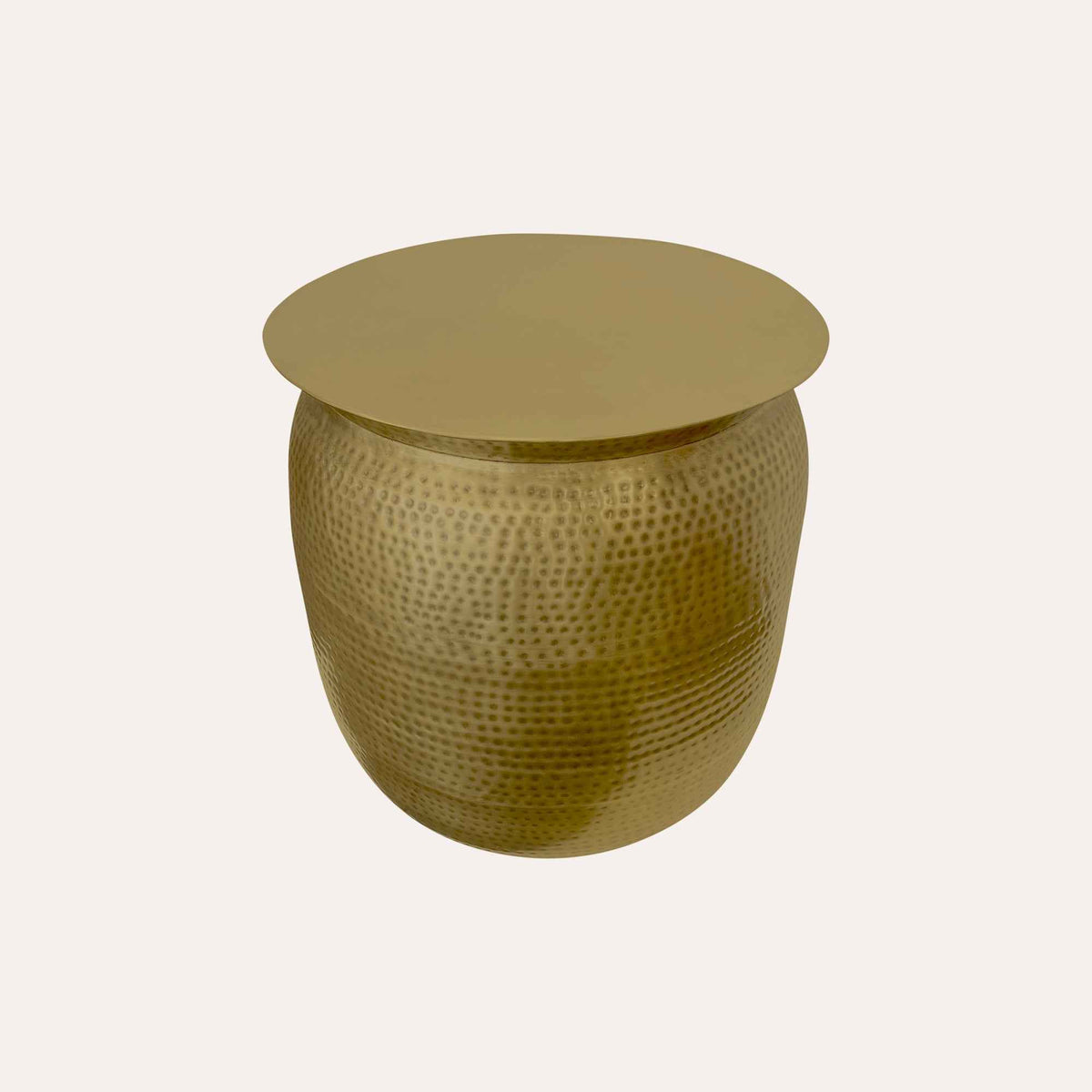 Round Coffee Table in Gold Metal