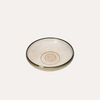 Centre de table rond en verre fumé transparent D 35 H 9