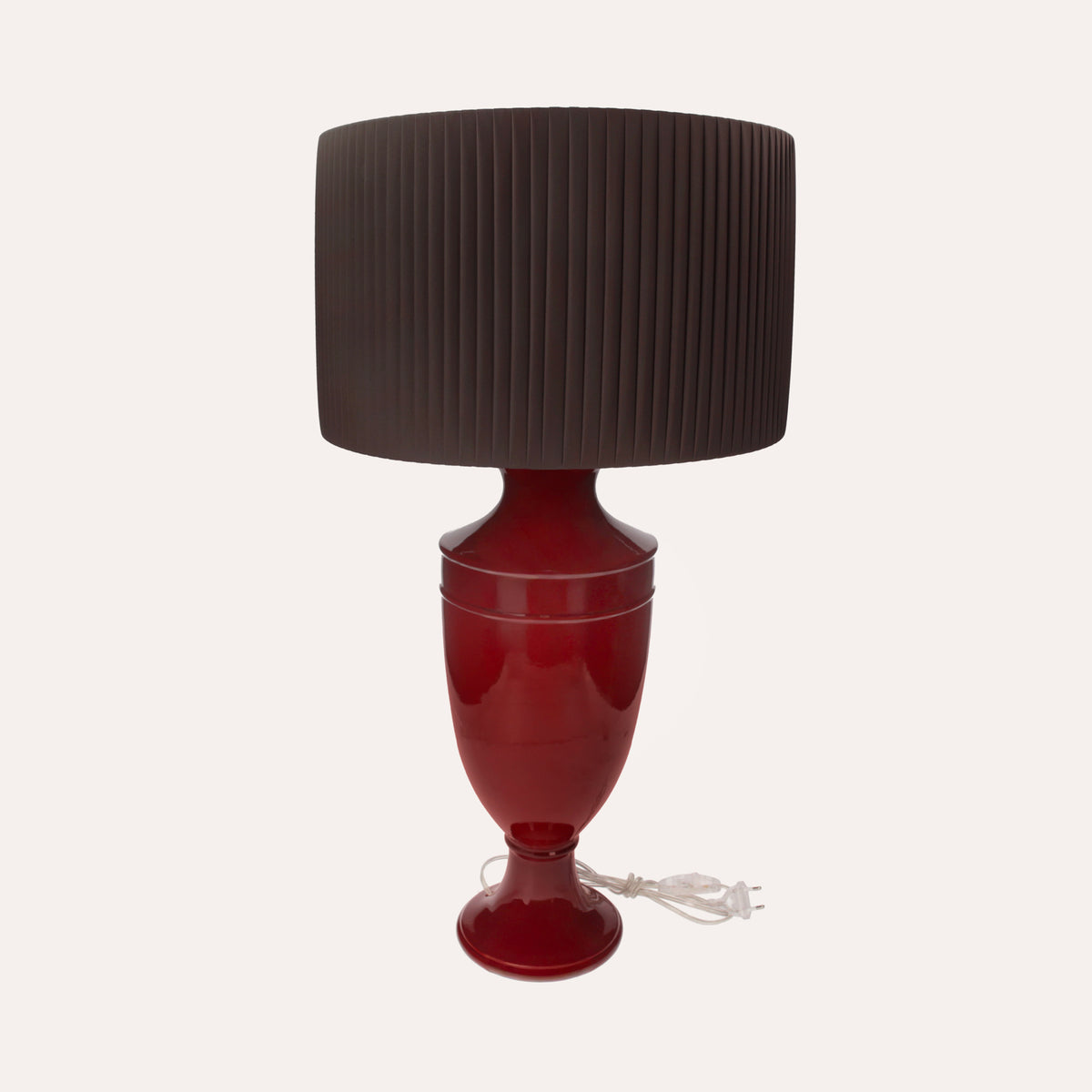 Lampada in Ceramica Color Bordeaux H. 52cm