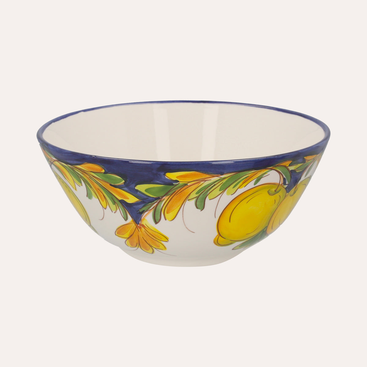 Ovale Schale mit dekorativem Zitronenmuster