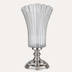 Portavelas de Cristal Copa H.40x25 cm