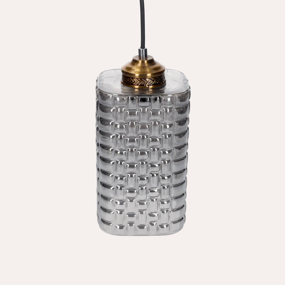 Lámpara de araña colgante moderna de cristal gris pulido
