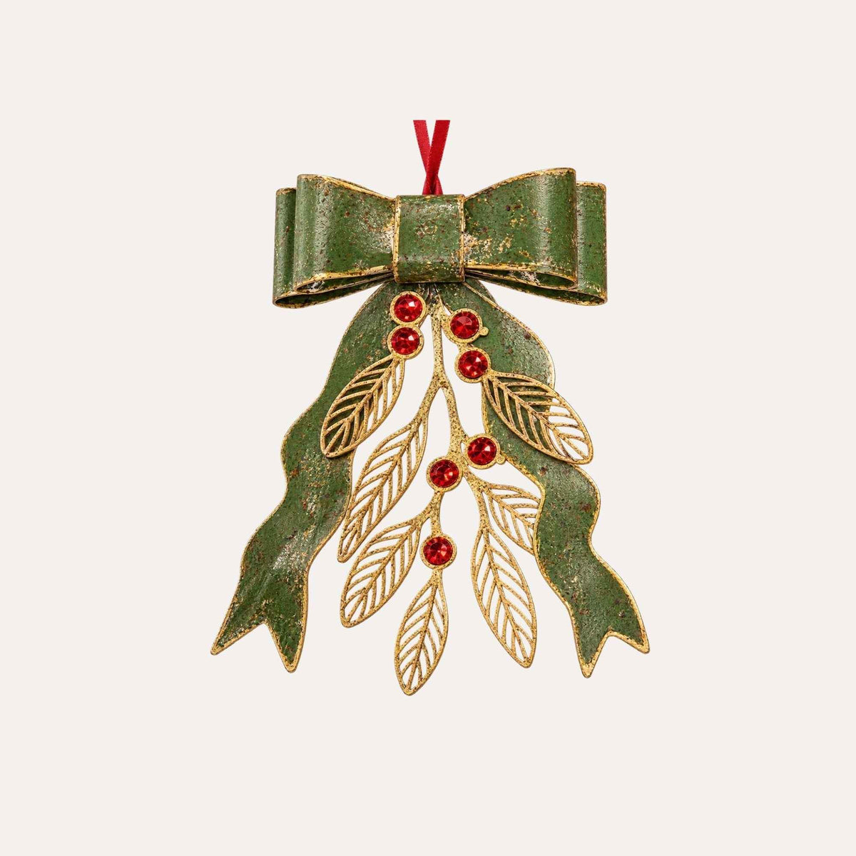 Laço de Natal em Lata Verde Alt.28x26x5 cm
