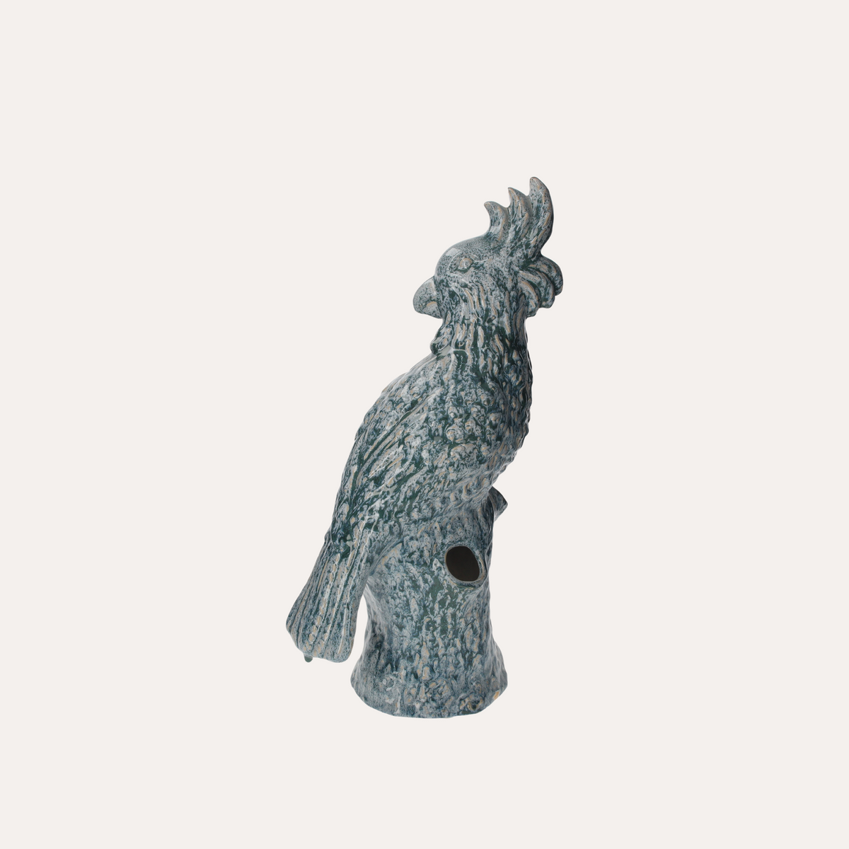 Jarrón cerámico loro azul claro 26x18x53 cm
