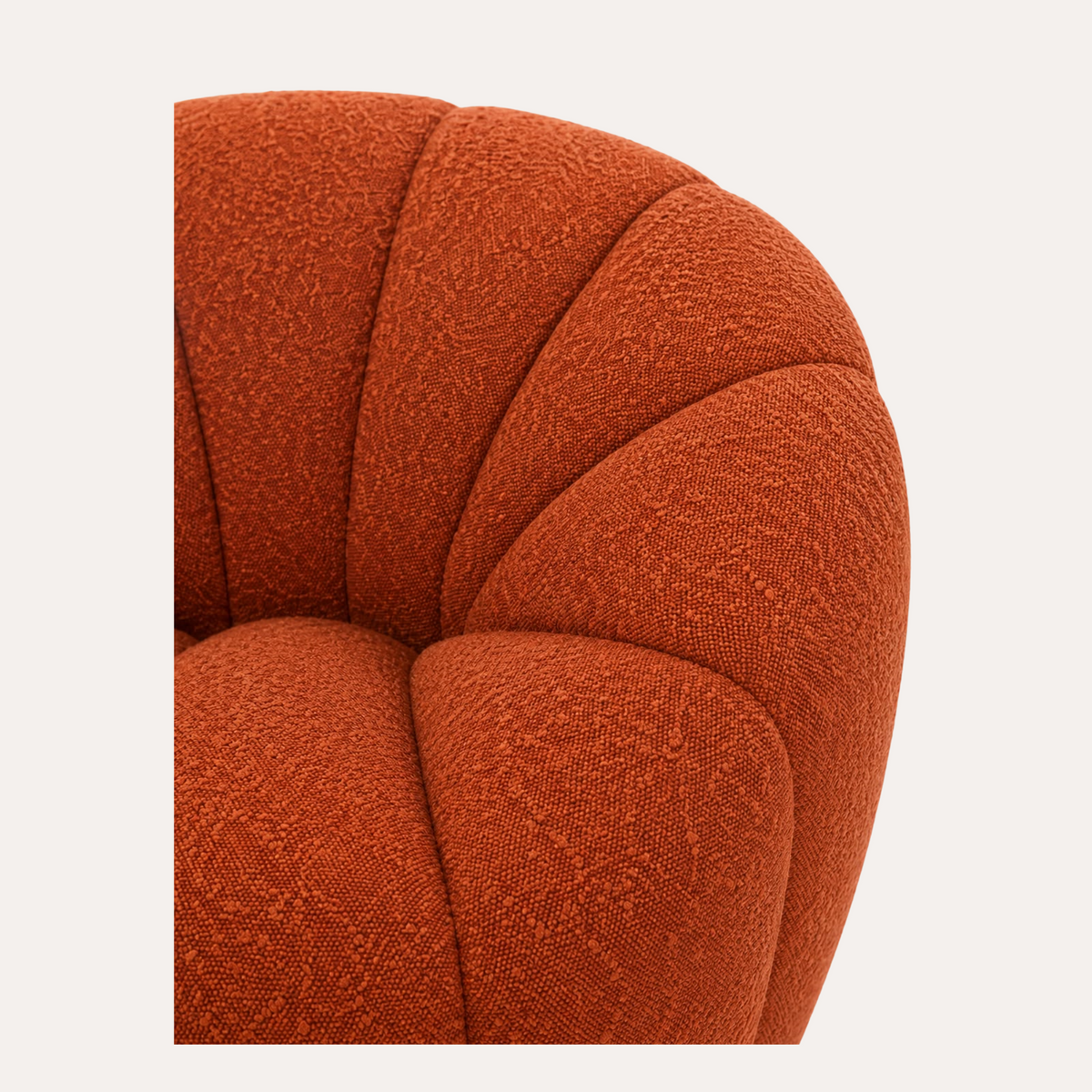 Poltrona Bouclé Arancione 83x70x44 cm
