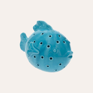 Elegante figura de pez globo con LED