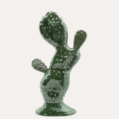 Higo chumbo decorativo de cerámica verde Al.36x18x9 cm