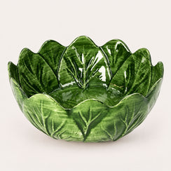 Insalatiera Verza Media in Ceramica Verde Smeraldo Ø.21xH.9cm