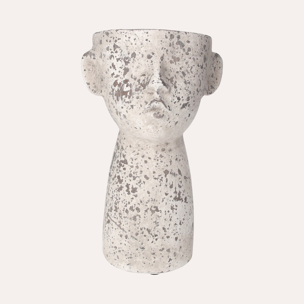Jarrón Testa de Resina Gris Alt. 31 cm