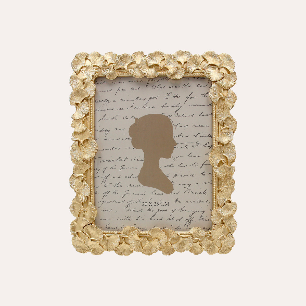 Fotorahmen aus Kunstharz mit Papyrus-Motiv, Gold-Finish (19 x 25 cm)