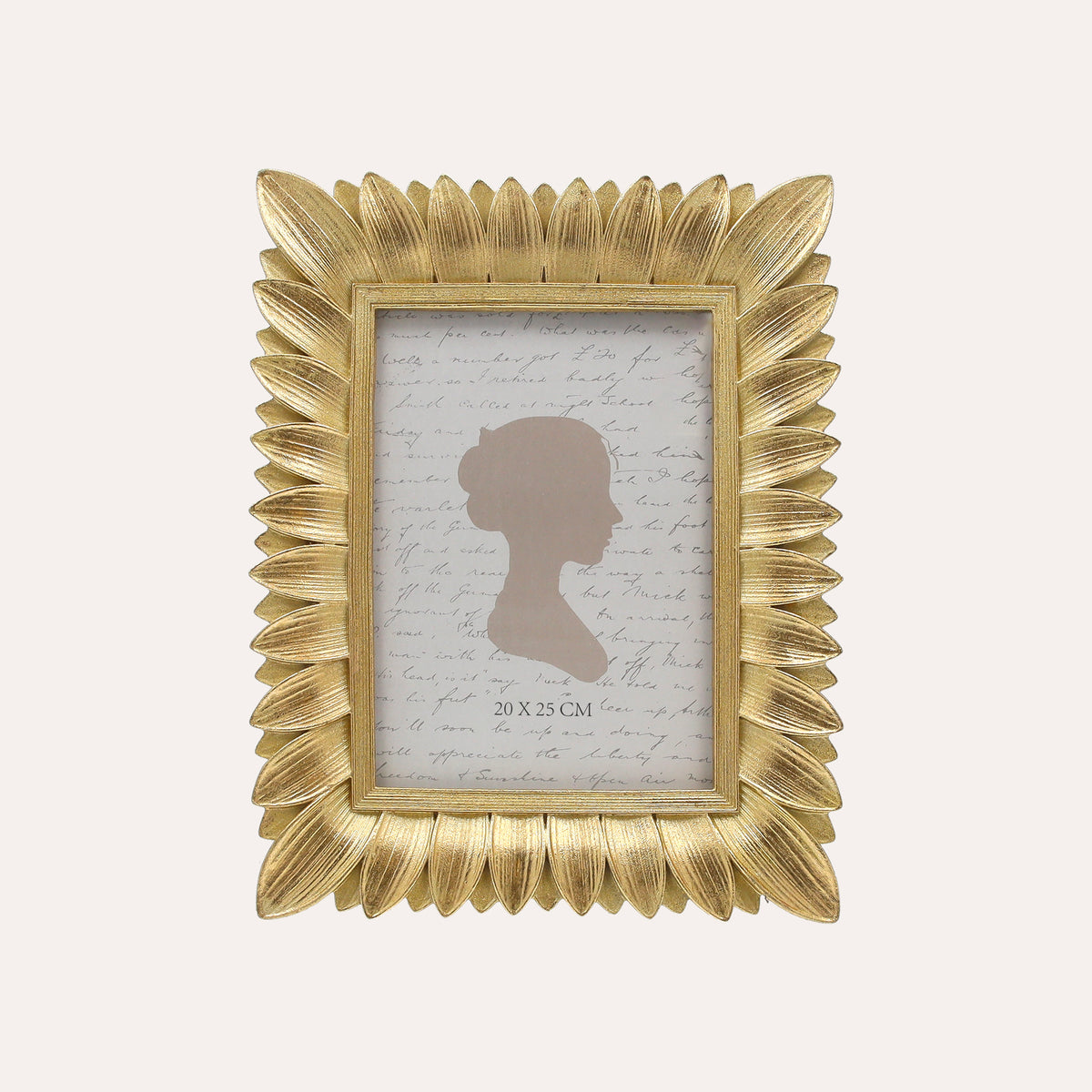 Großer Bilderrahmen mit Blattgoldmuster (26x20 cm)