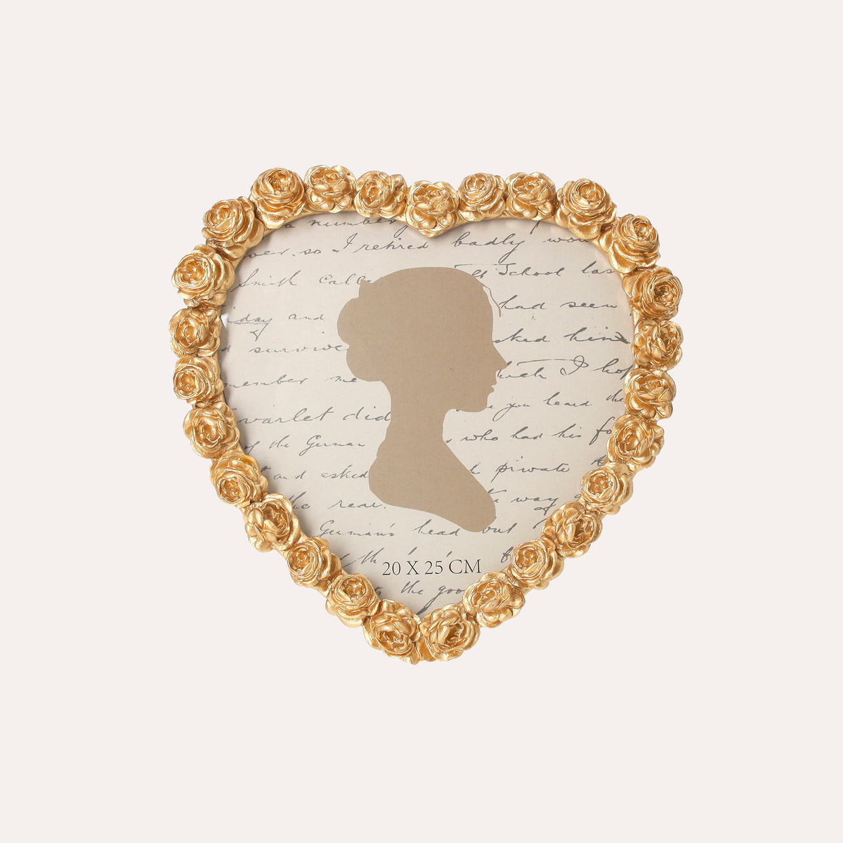 Herzförmiger Bilderrahmen mit Gold-Finish (23 x 24 cm)