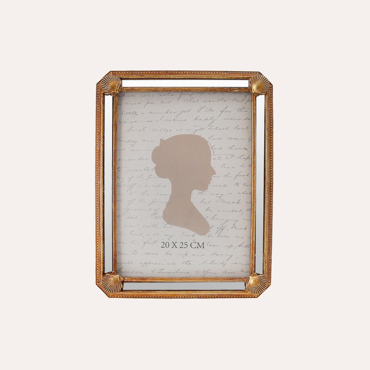 Fotorahmen mit goldenem Muschelmuster (16x25cm)