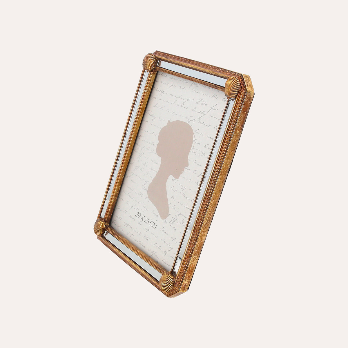 Fotorahmen mit goldenem Muschelmuster (16x25cm)