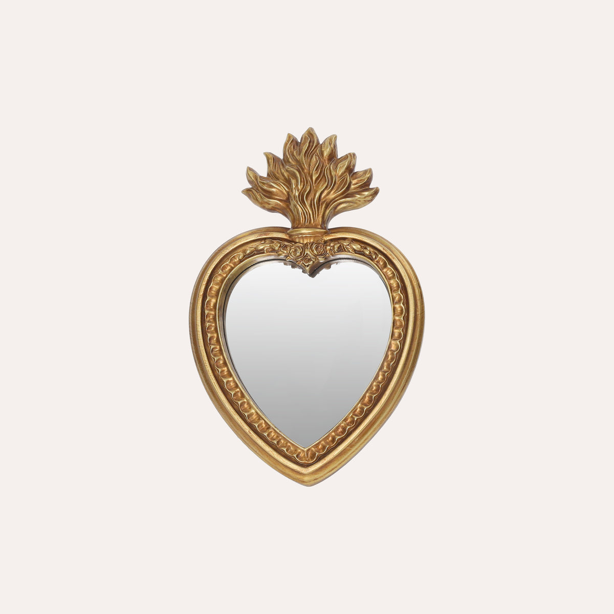 Specchio Piccolo con Fiamma Oro 26x16,5 cm